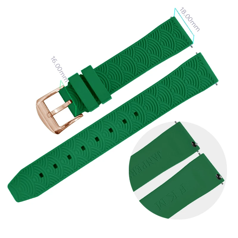 Janpersi【小魏总专享】绿鹦歌绿色氟橡胶表带款ZPS-FCLYG-2024