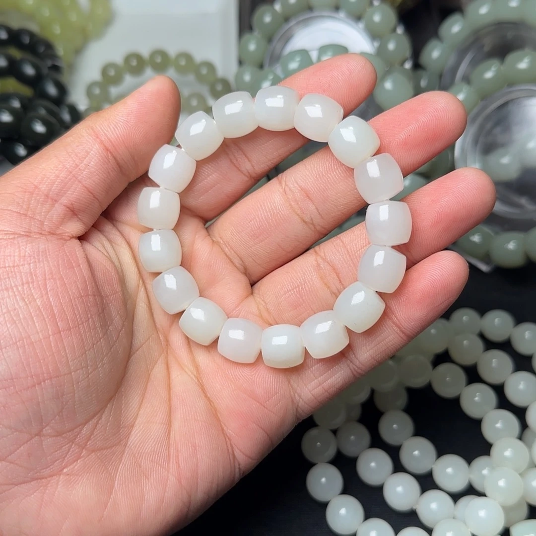 和田玉未镶嵌手串和田玉卡12多样性拍一发一