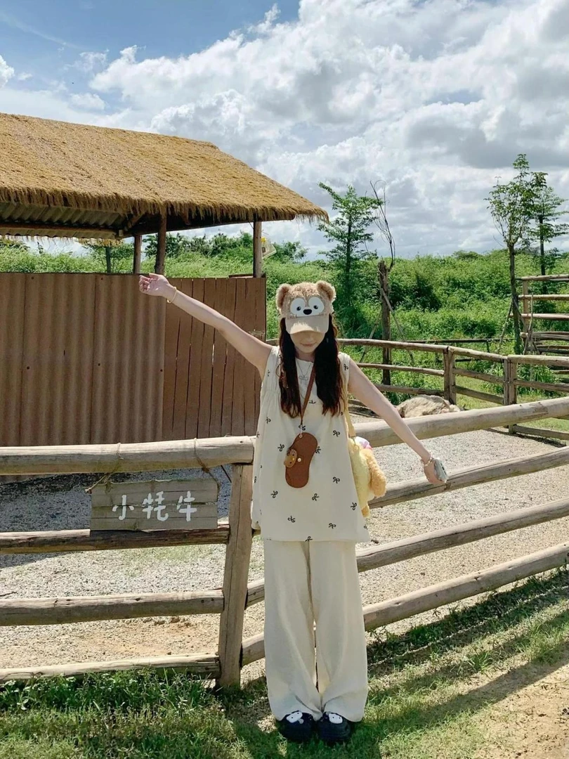 夏季新款女时尚茶系气质减龄穿搭松弛感上衣阔腿裤两件套装女