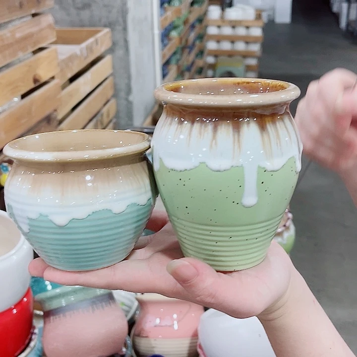 有孔，凑10元包邮陶瓷花盆发货！