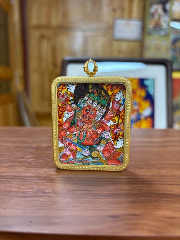 热贡纯手绘唐卡【马头明王】