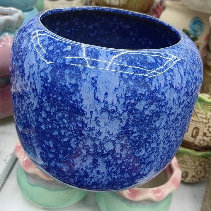 多肉绿植陶瓷花盆9.9包邮，有孔