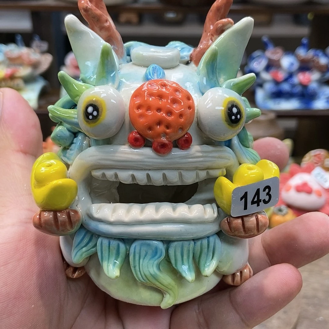 摆件直播间手工抽象陶瓷摆件143