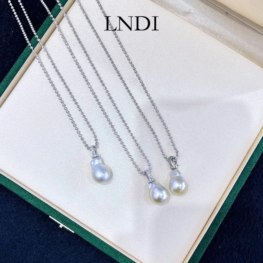 【LNDI焕霆】海水澳白巴洛克吊坠 S925银 时尚坠链 多样性发货/发一