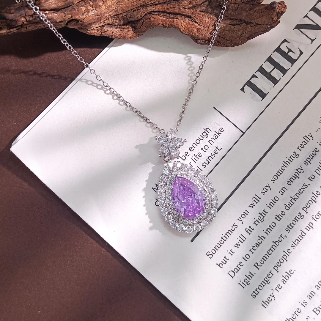 铜合金项链 WGTL-000041 【紫曦梦境】 项链高级感百搭设