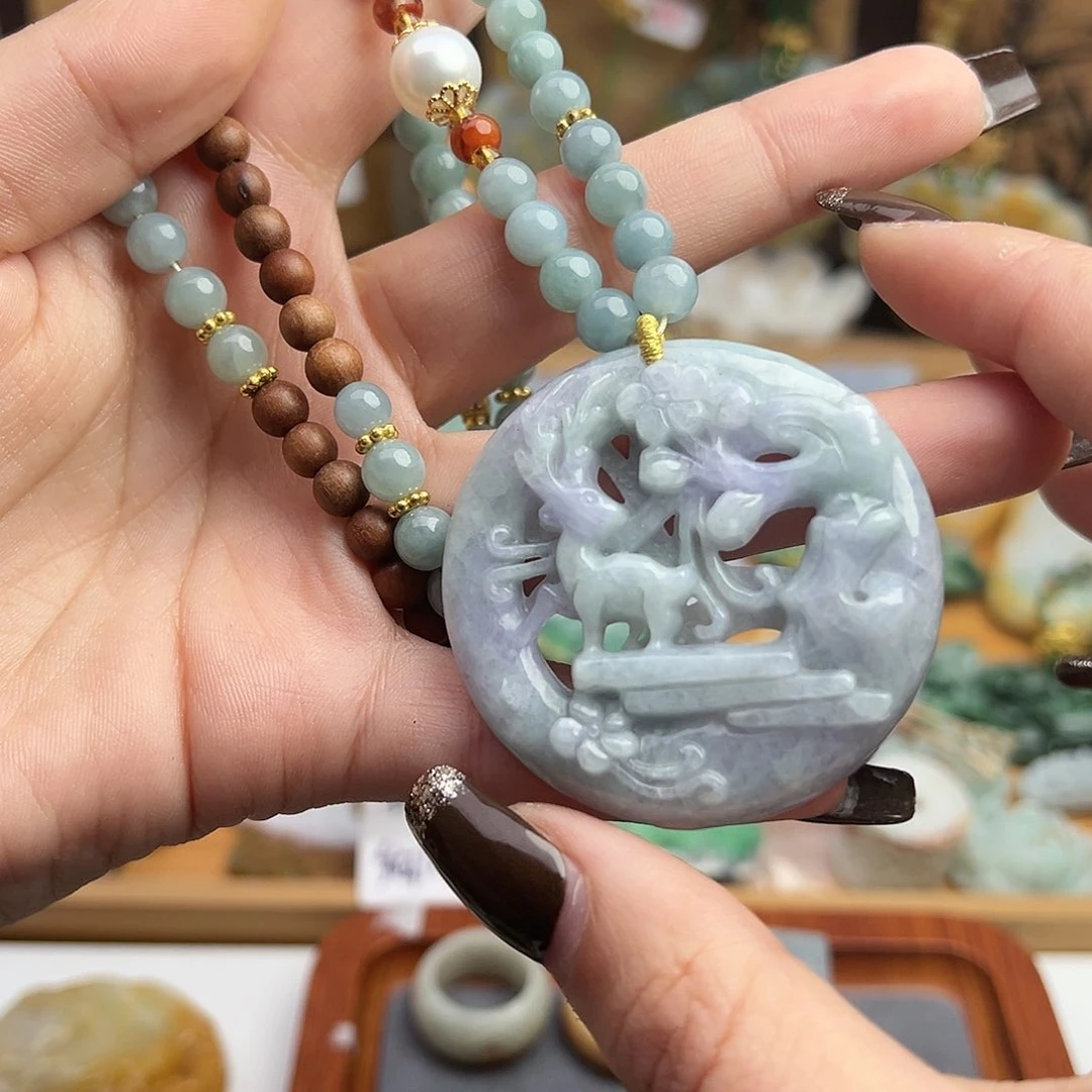 翡翠吊坠(赠链)未镶嵌吊坠18