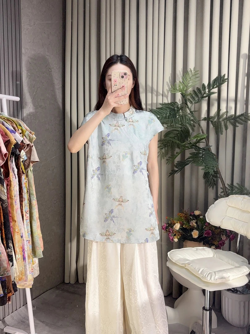 【纸鸢长版】新中式国风中长奥戴W30 衣长75胸围100