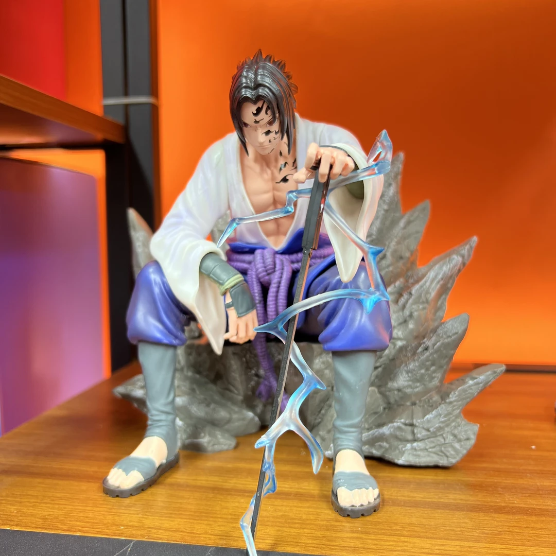 火影忍者疾风传咒印佐助坐姿佐助霸气坐姿佐助摆件手办