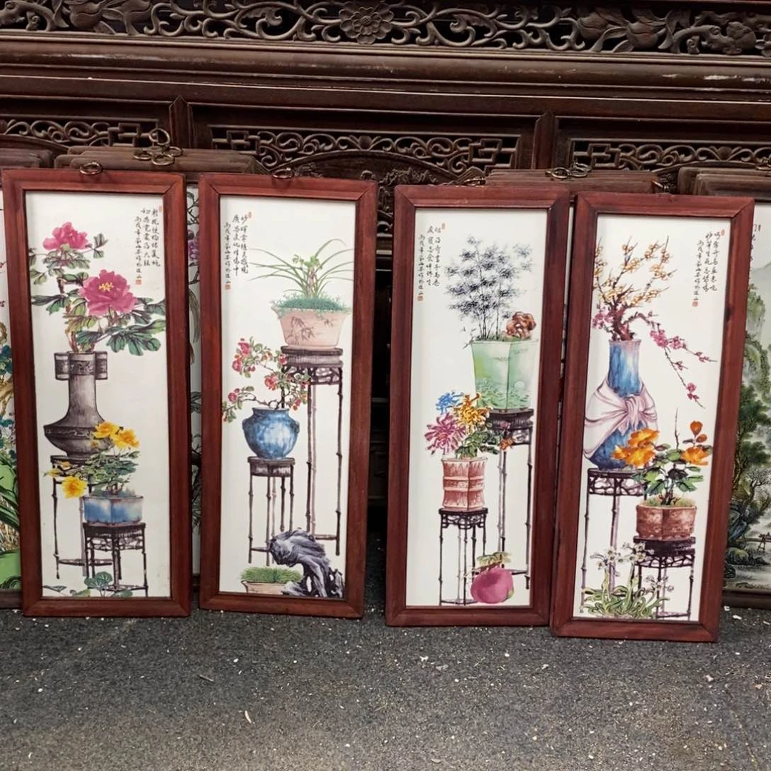 瓷片55*21*4 景德镇瓷板画柴窑烧制