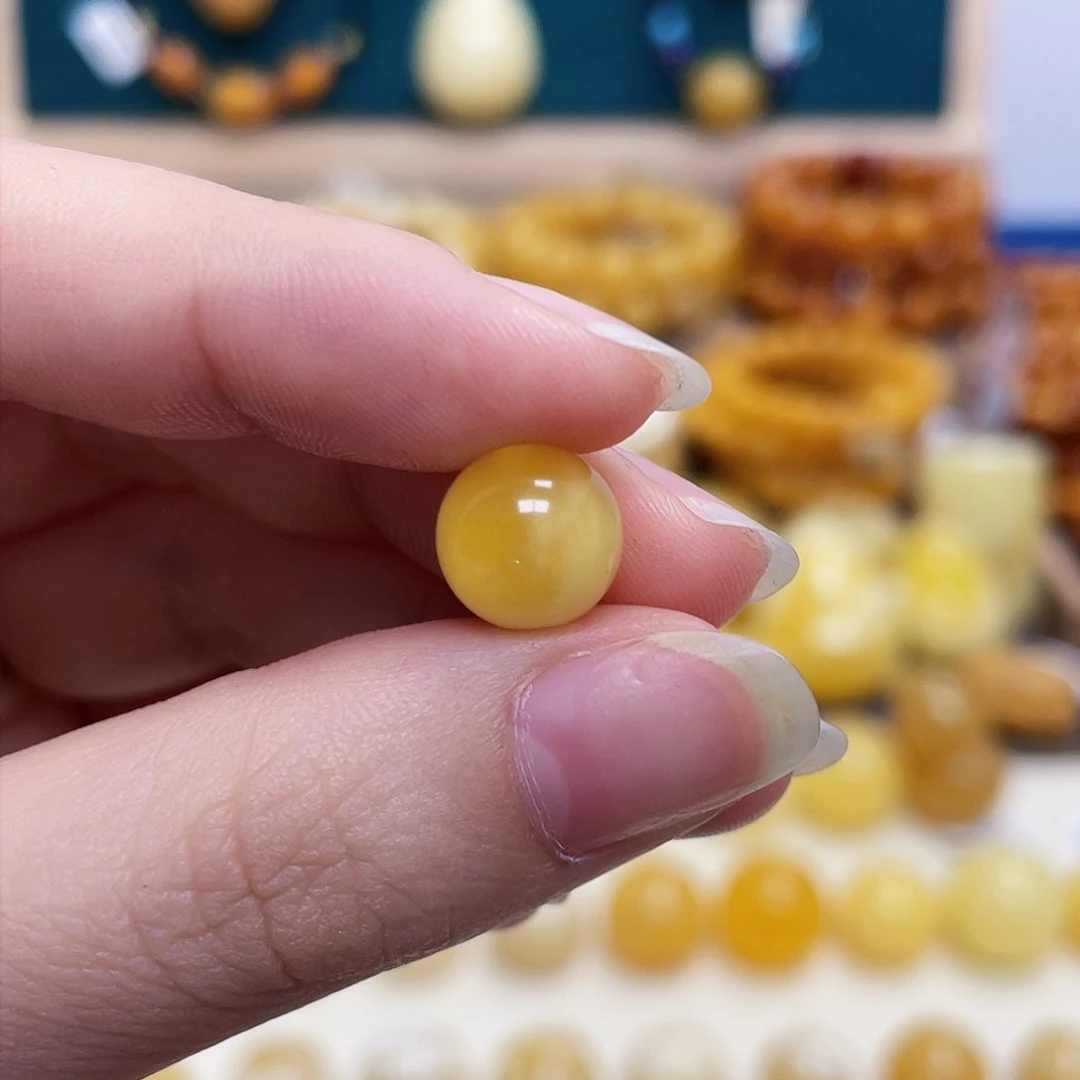 蜜蜡未镶嵌珠宝奇石O10mm圆珠