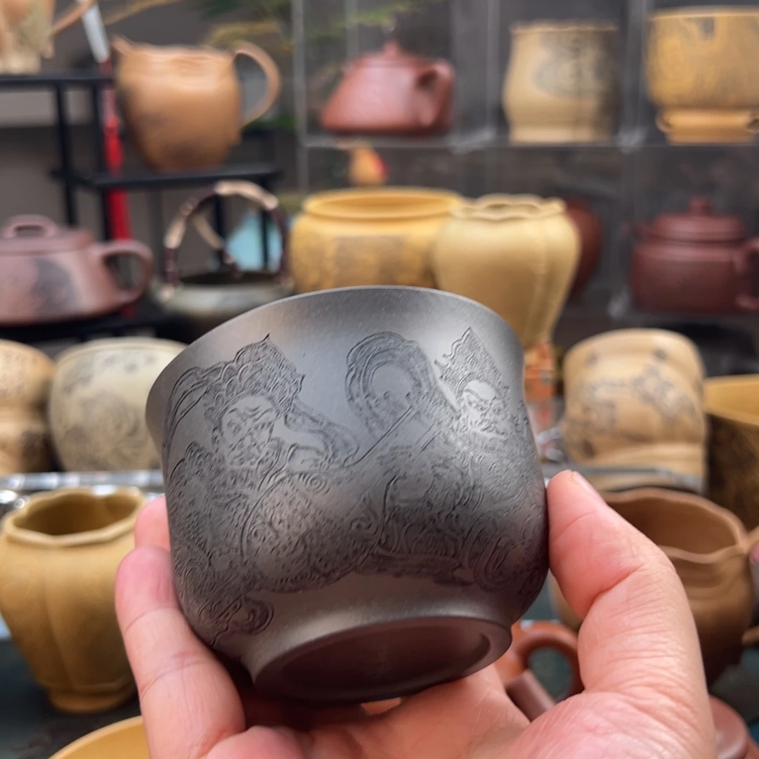 爱***京茶杯紫砂紫砂主人杯