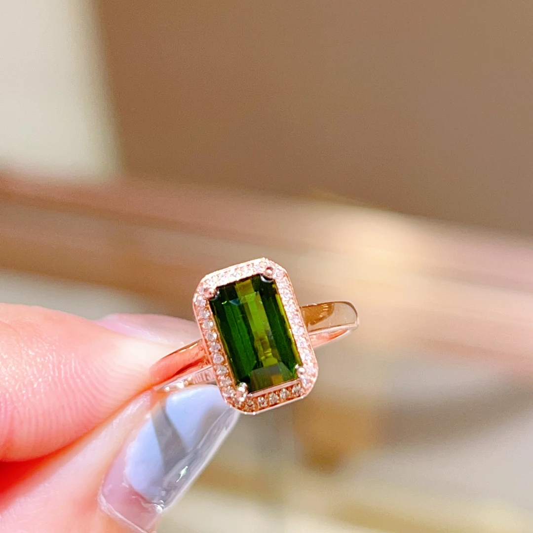 2.13ct 18k玫瑰金碧玺戒指 2780