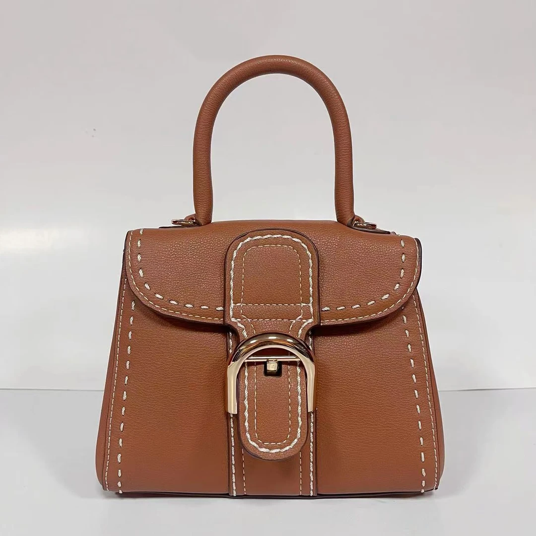 【小裴018】TR-原创小众设计款金棕德德单肩斜挎包