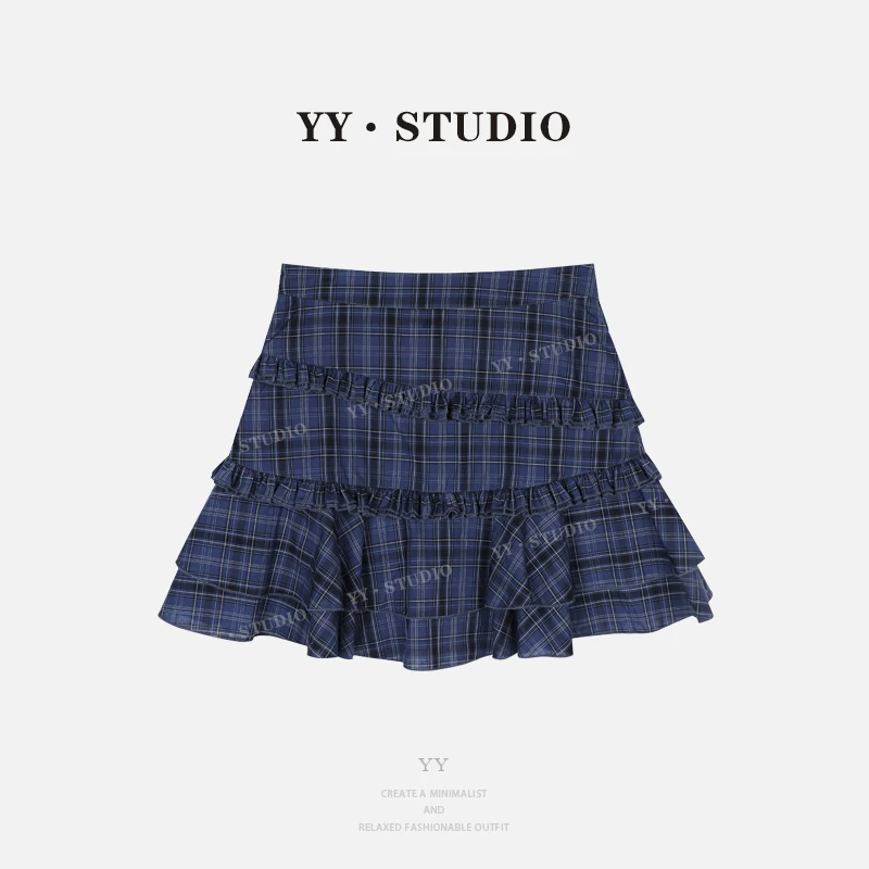 【YANYAN】显瘦简约短裤格子花边短裙YY-4298