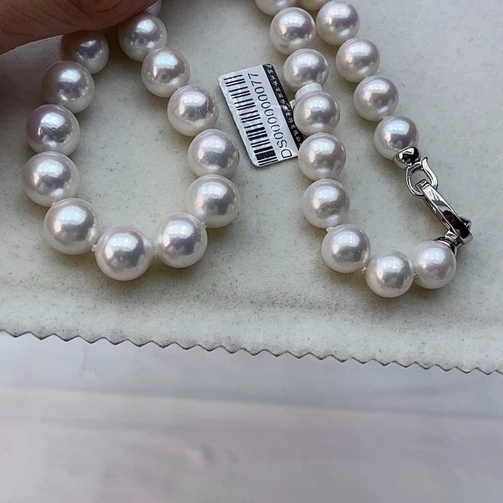 淡水珍珠银S925镶嵌颈饰卡12高品极光炫彩天女粉