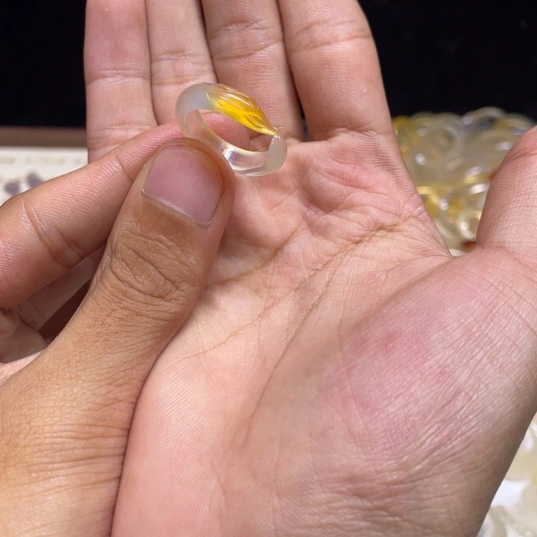 玛瑙/玉髓未镶嵌戒指42号港14