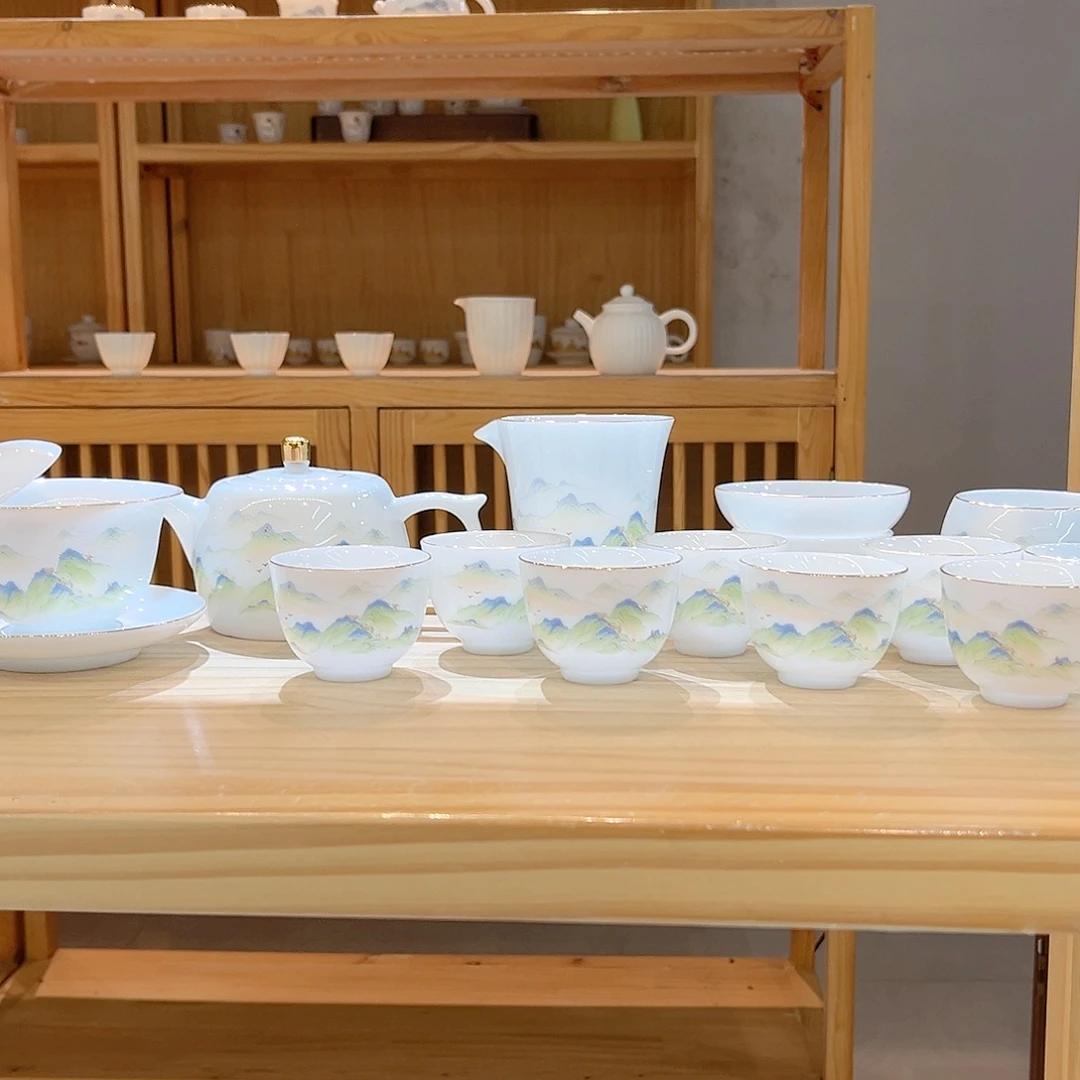 【御瓷斋】冰种玉瓷茶具套装