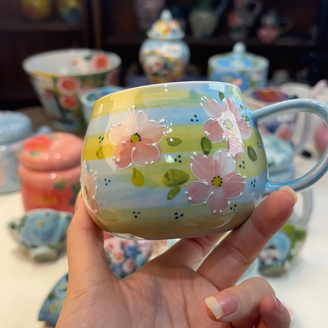 景德镇手绘高温釉下彩陶瓷茶具