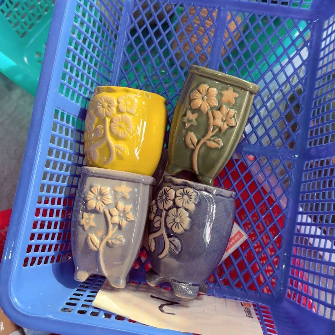 紫砂花盆粗陶盆醋v