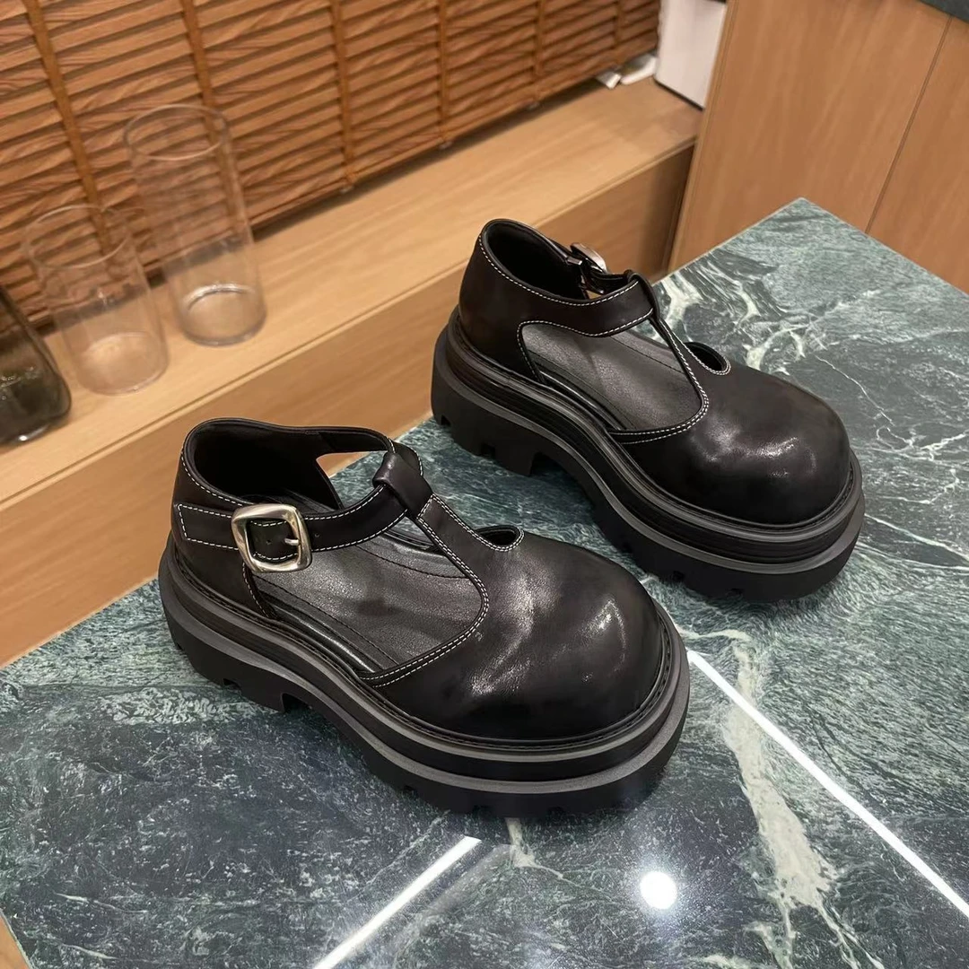 糖糖2025春夏森女英伦风厚底小皮鞋女学院风玛丽珍鞋百搭乐福女鞋