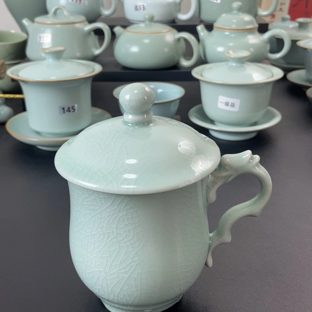 壶一级品粉青釉办公杯无礼盒