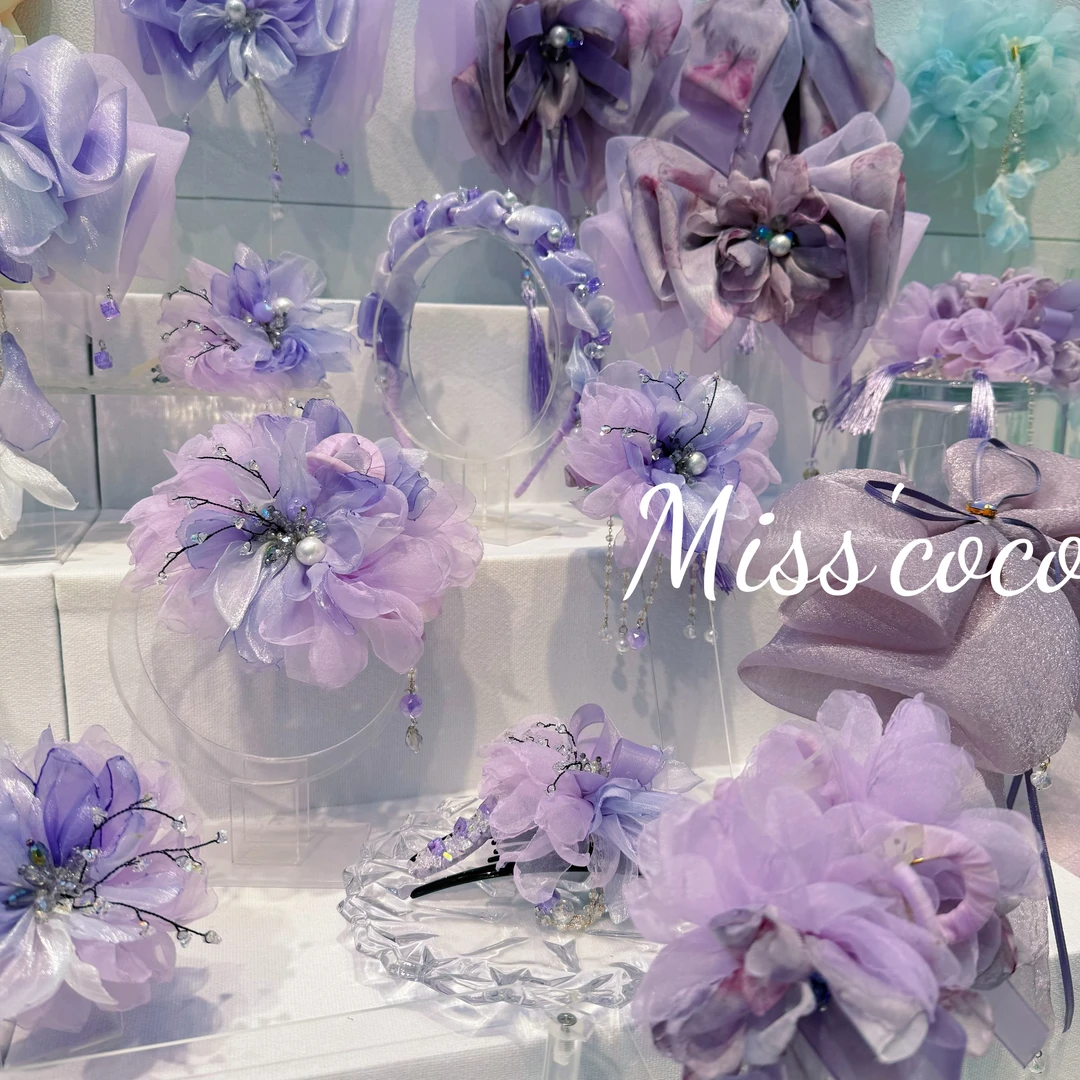 【Miss'coco】6号链接新款原创多巴胺配色烧花重工饰品501-600号