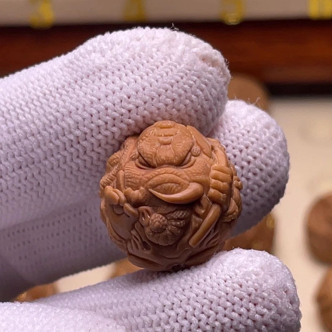 迷***猴头核桃吊坠四臂象神➕通体银管