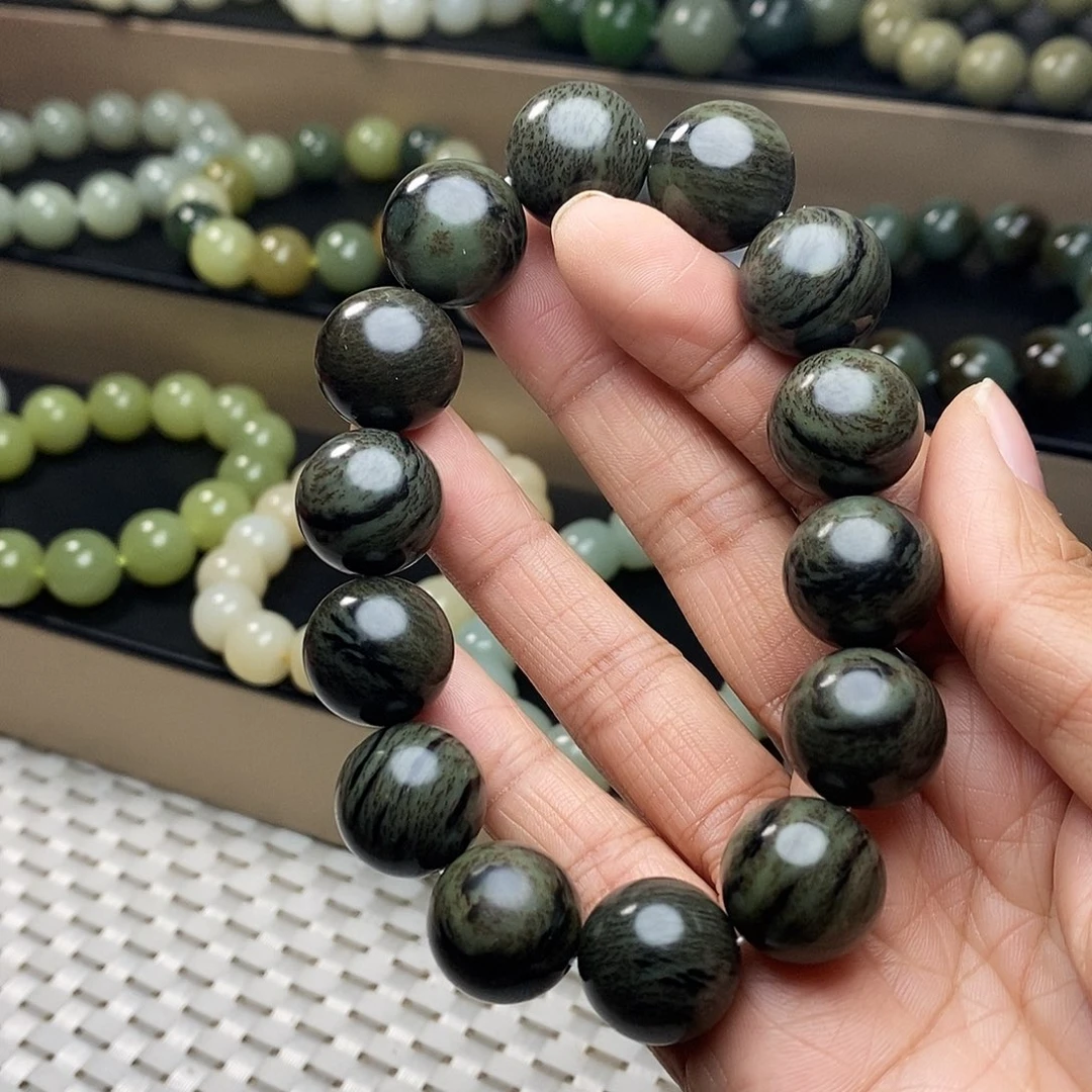 和田玉未镶嵌手链卡16