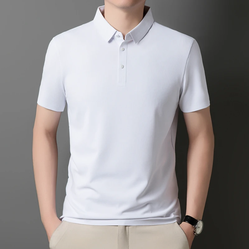 西部公羊男士短袖纯色POLO衫商务休闲翻领透气简约百搭速干T恤