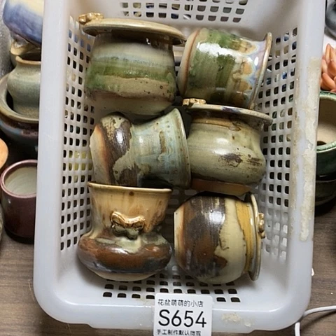 紫砂花盆654微瑕品口径5厘米左右