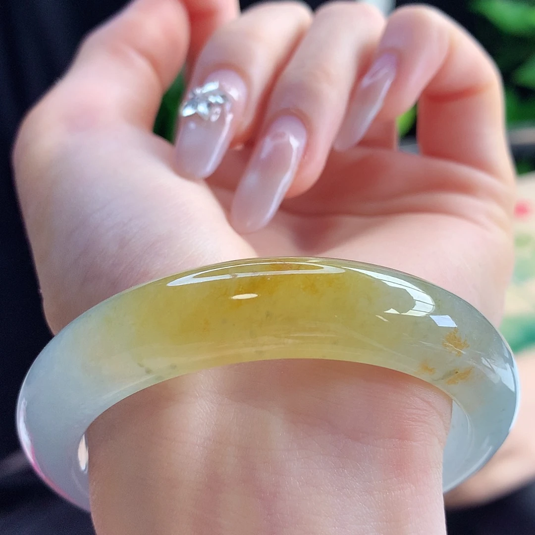 未镶嵌手镯翡翠天然A货翡翠56-57颜值担当 向阳而生8号