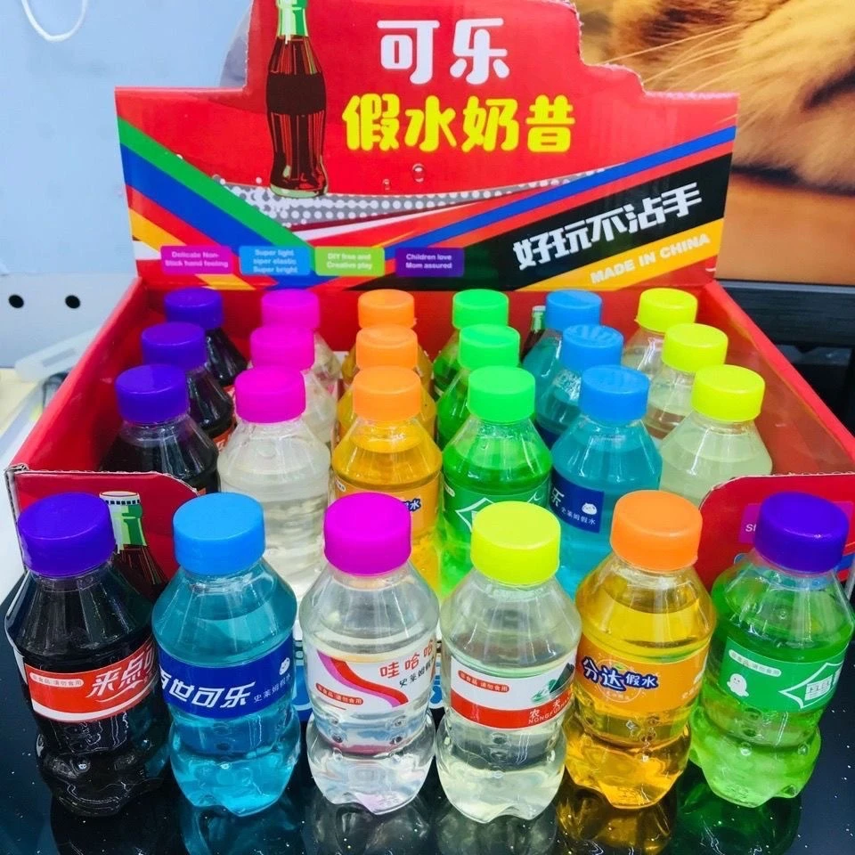 24入儿童仿真新款饮料可乐雪碧芬达小饮料瓶假水起泡胶