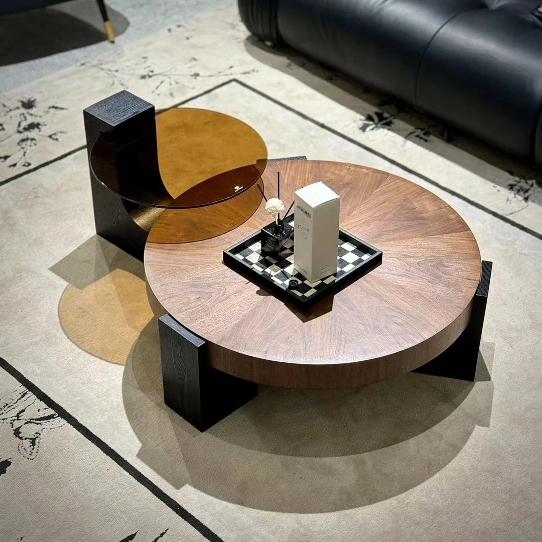 【春哥严选】意式极简阳台客厅家用轻奢高级感设计师中古风组合茶几