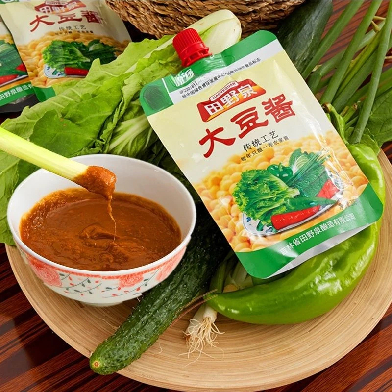 东北大酱田野泉大酱大豆酱臭农家酱非转基因黄豆酱袋装即食佐香园
