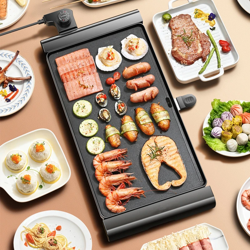 电烧烤炉电烤盘家用韩式无烟不粘家庭烤肉锅煎牛排机礼品