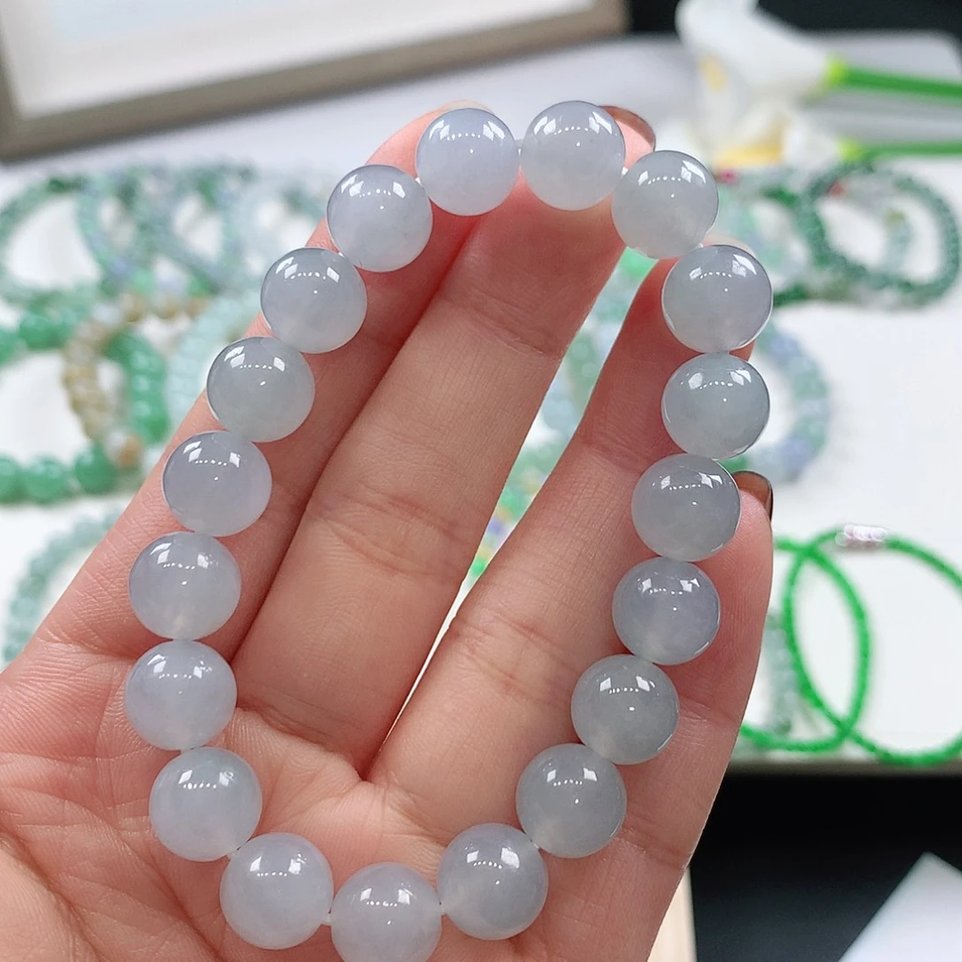 翡翠未镶嵌手链9.9mm