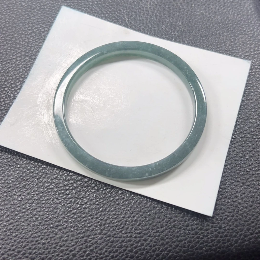 翡翠手镯未镶嵌翡翠冰油青58-59圈口