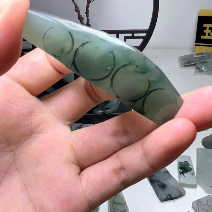 定制翡翠未镶嵌四个小平安扣