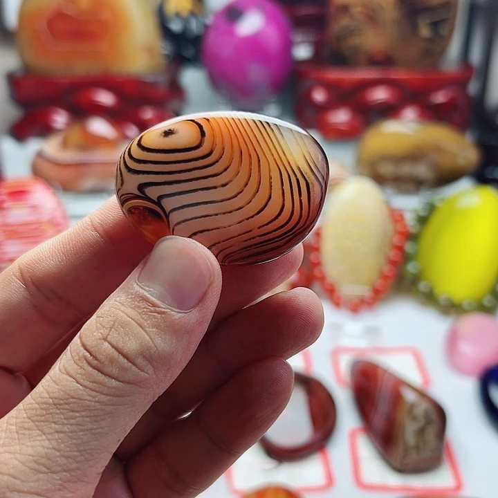 米***谷未镶嵌手把玛瑙/玉髓