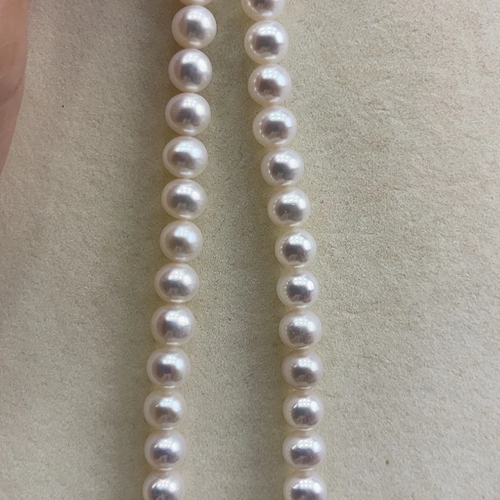 淡水珍珠银S925镶嵌颈饰9-10极光炫彩高品