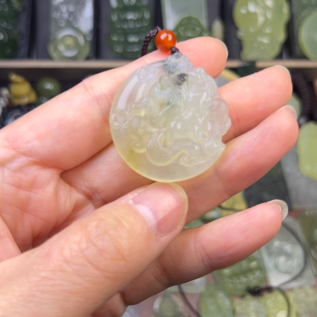 蛇纹石玉未镶嵌吊坠(不含链)