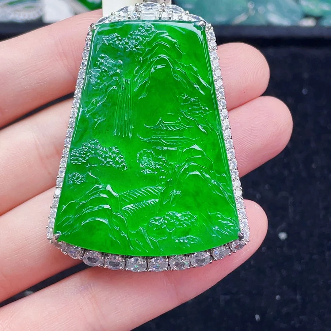 翡翠未镶嵌吊坠(不含链)陈***气25