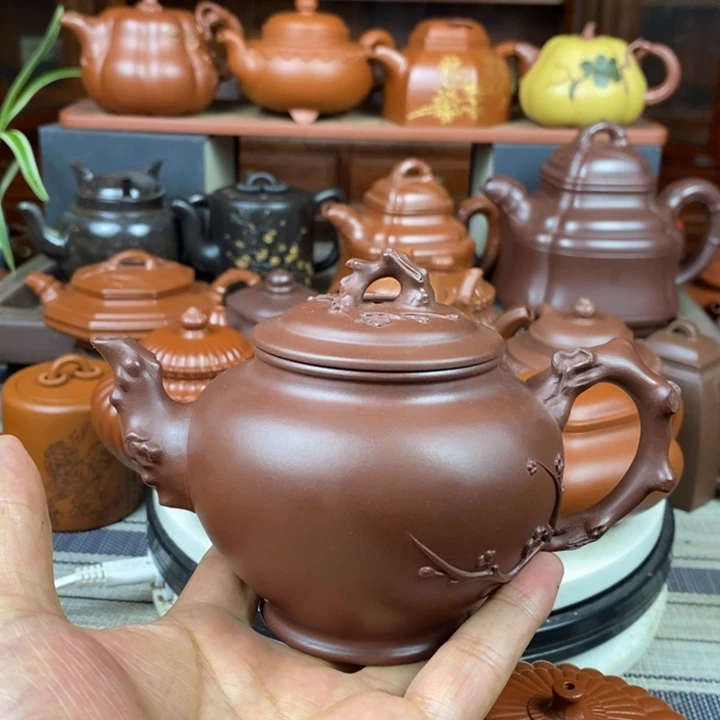 茶壶紫砂报春320cc原矿老紫泥特价