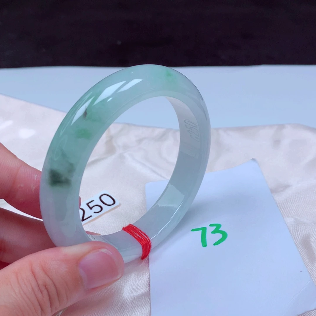 未镶嵌手镯翡翠缅甸天然A货翡翠手镯56.7