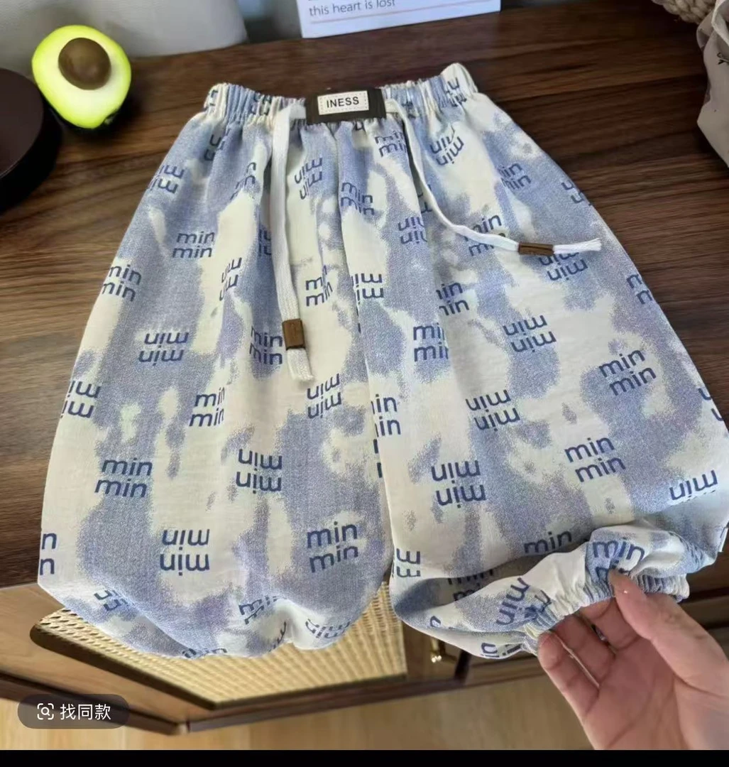 【特价两条】夏季通用男女童防蚊裤薄款休闲裤童装就分裤松紧带