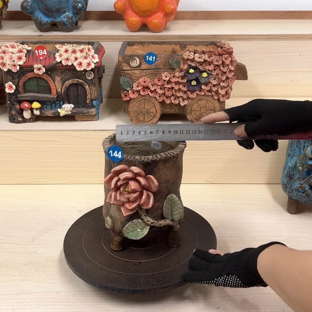 紫砂花盆144号内口15×12.5外高18