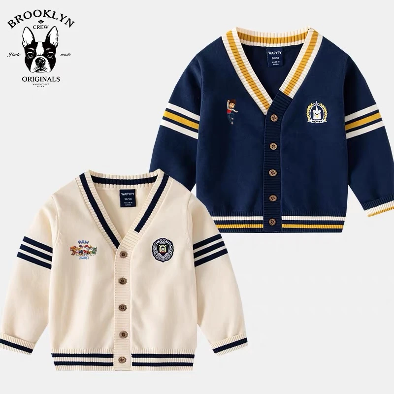 汪汪队圆领毛衣2025秋冬新款针织衫百搭儿童保暖上衣打底衫时髦