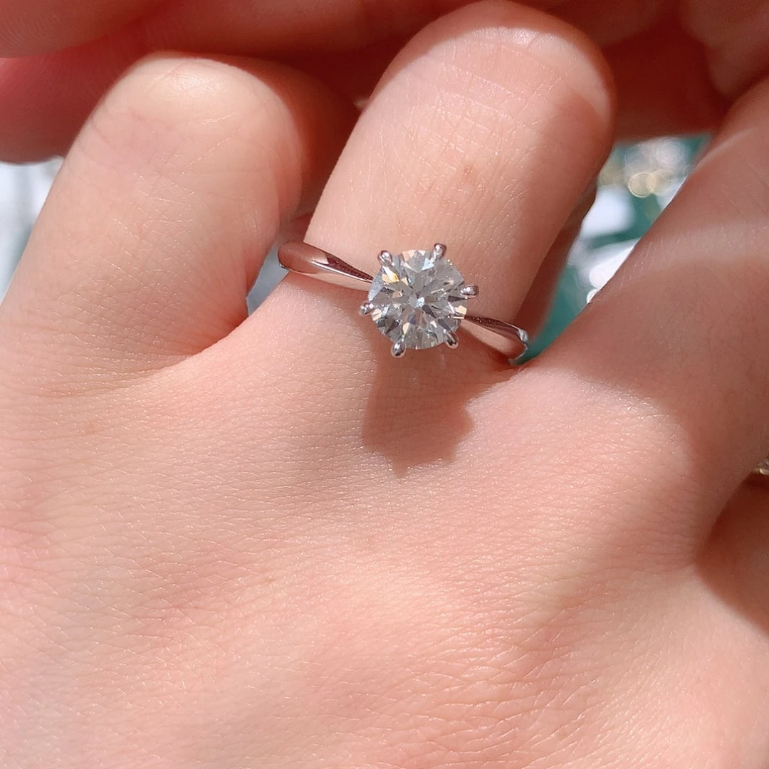 实验室培育钻石铂Pt950镶嵌10圈