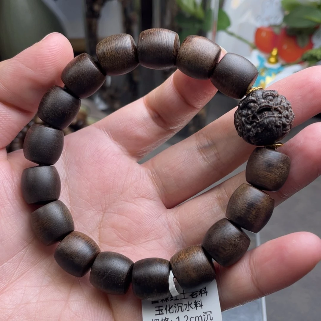 沉香手串勇*富森红土沉水料