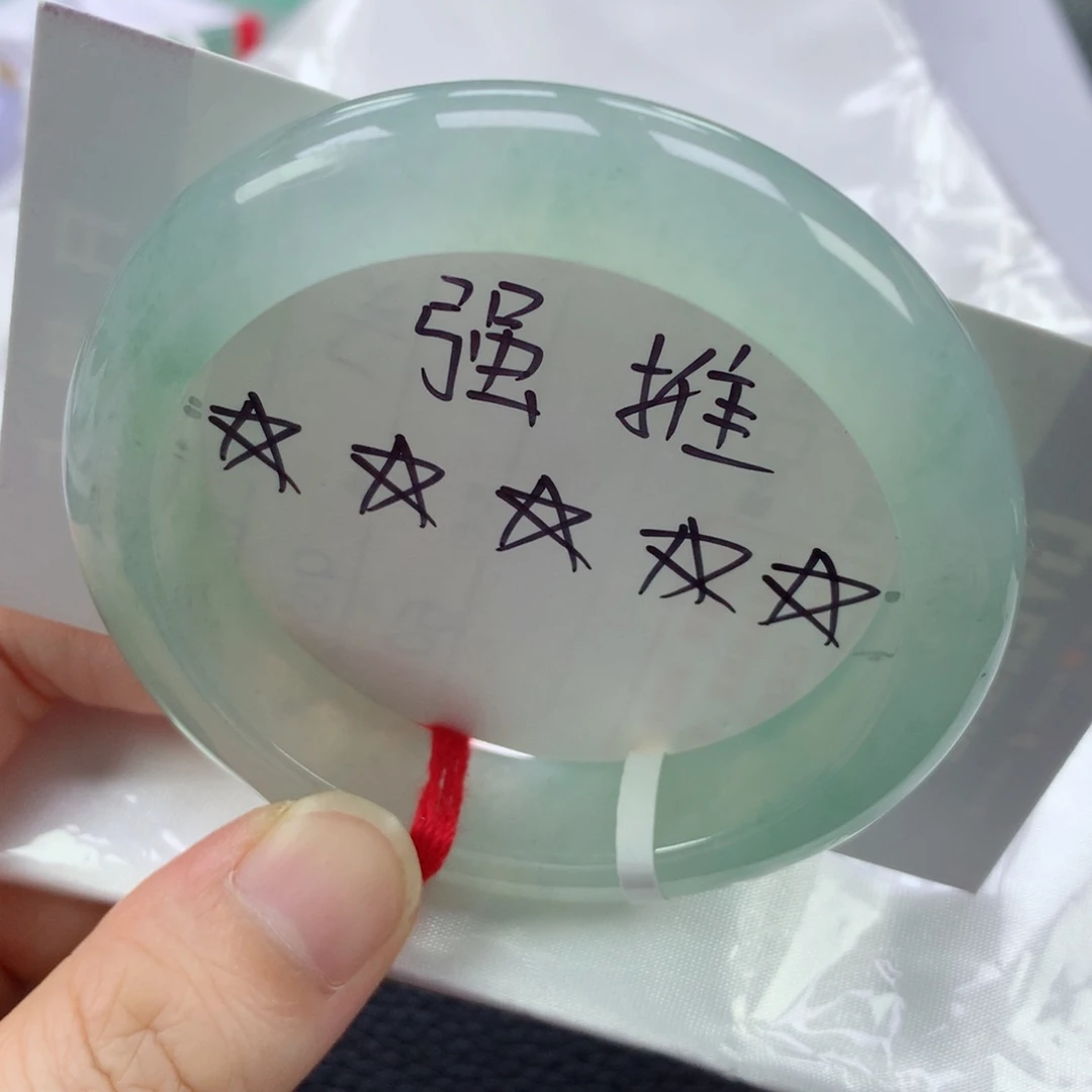 翡翠手镯未镶嵌缅甸天然翡翠手镯54圈口